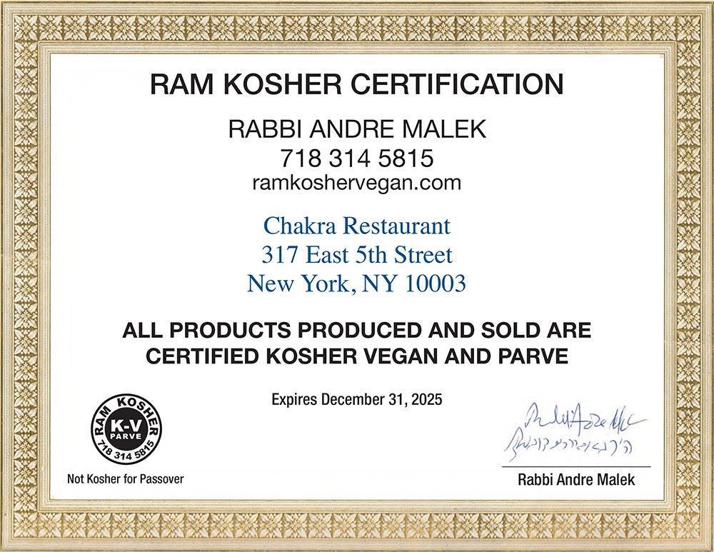 Kosher Certificate